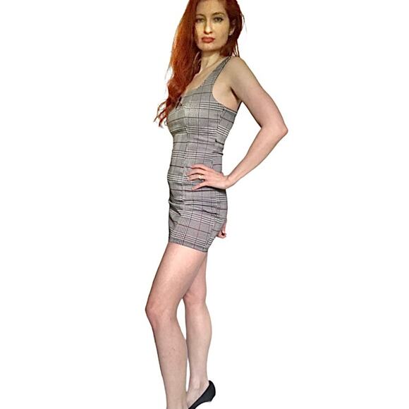 Max & Ash Plaid Sexy Mini Sheath Dress Size XS/S - Picture 6 of 9